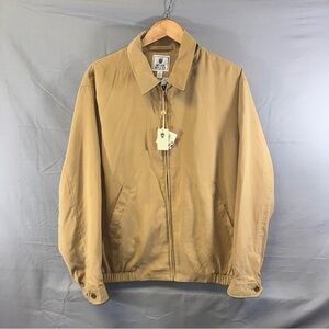Peter Millar Jacket Mens Large Khaki Zip Harrington Golf Lined Pockets Bomber